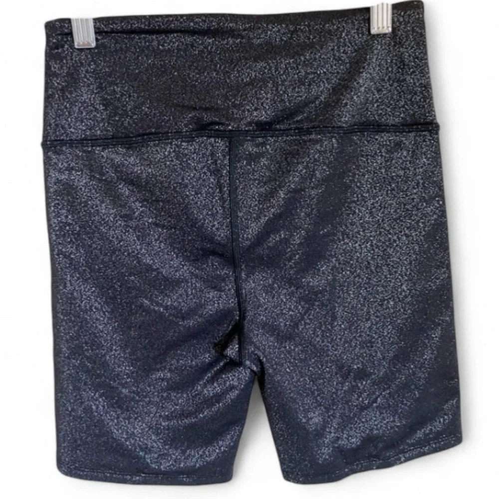 ALO Yoga Charcoal Glitter Tie High Waist Bike Shorts size Small
